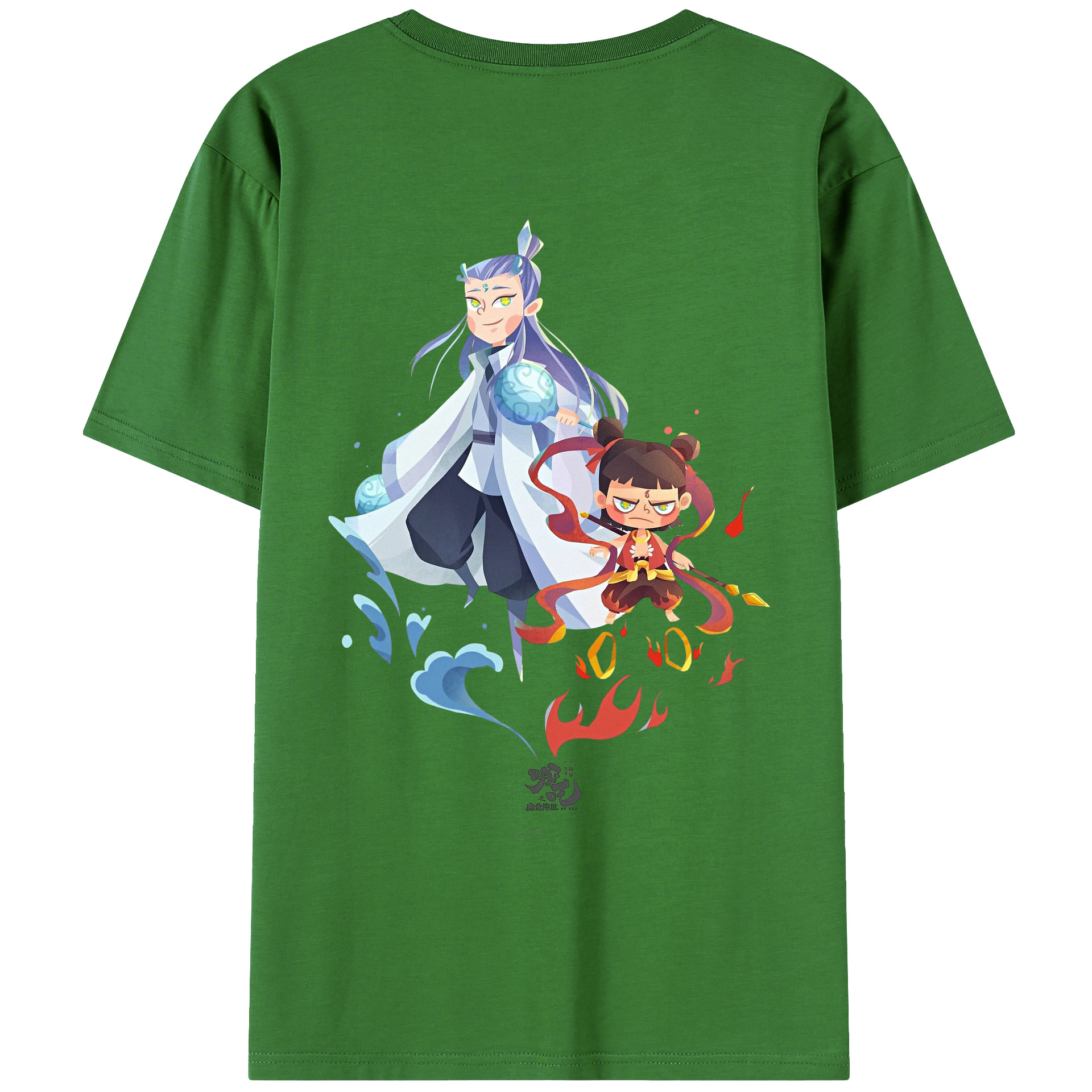 （画像用） Ne Zha 2 ナタ 魔童の大暴れ レディース半袖Tシャツ(バックプリント)